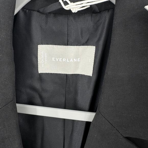 Everlane the tencel oversized blazer in black Size 2 - Picture 3 of 10